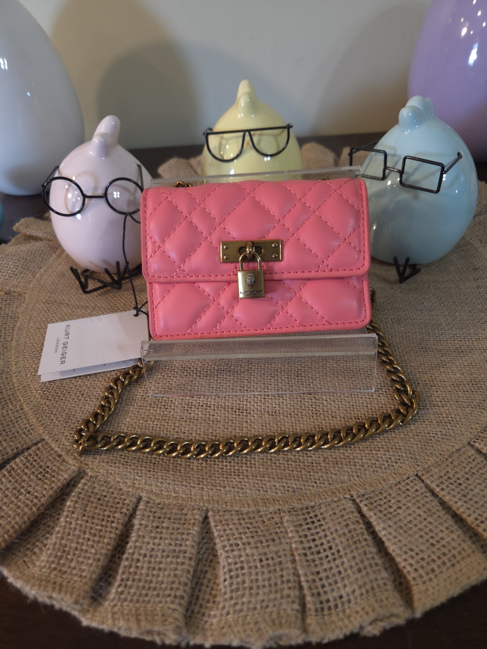 NWT Kurt Geiger Pink Micro Brixton Crossbody